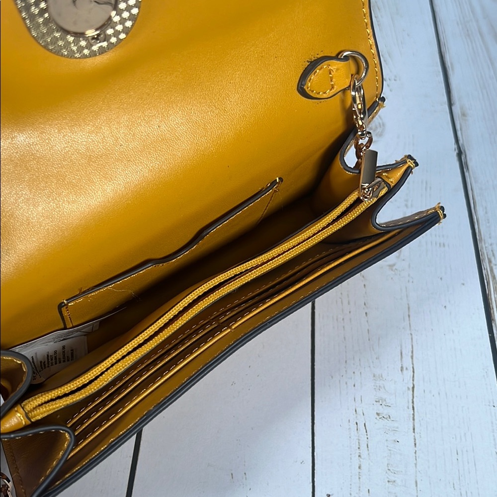 Yellow Crossbody Bag with Eye Detail - Picture 5 of 8